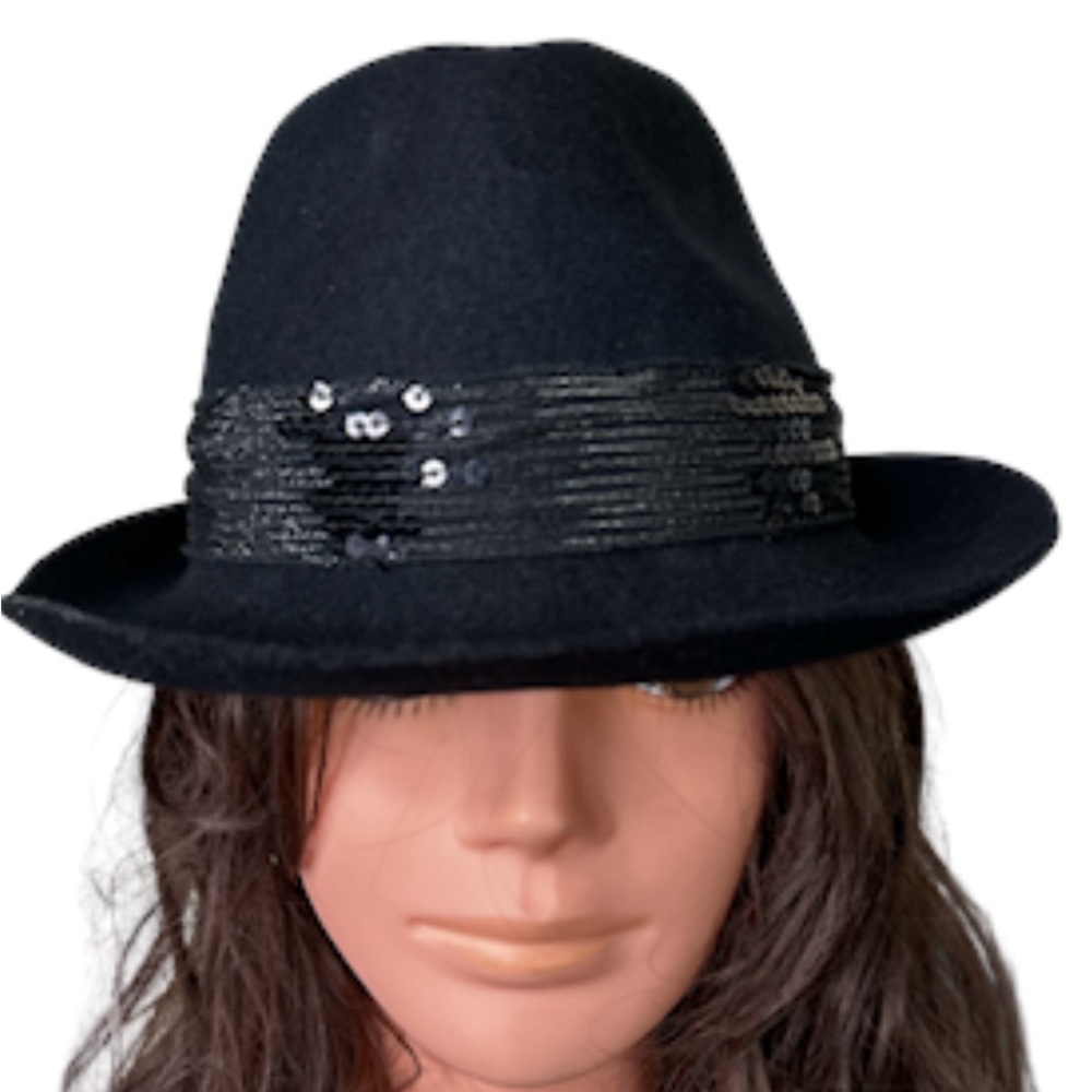 August Hat Co. Fedora Hat 100% Wool Sequence Band